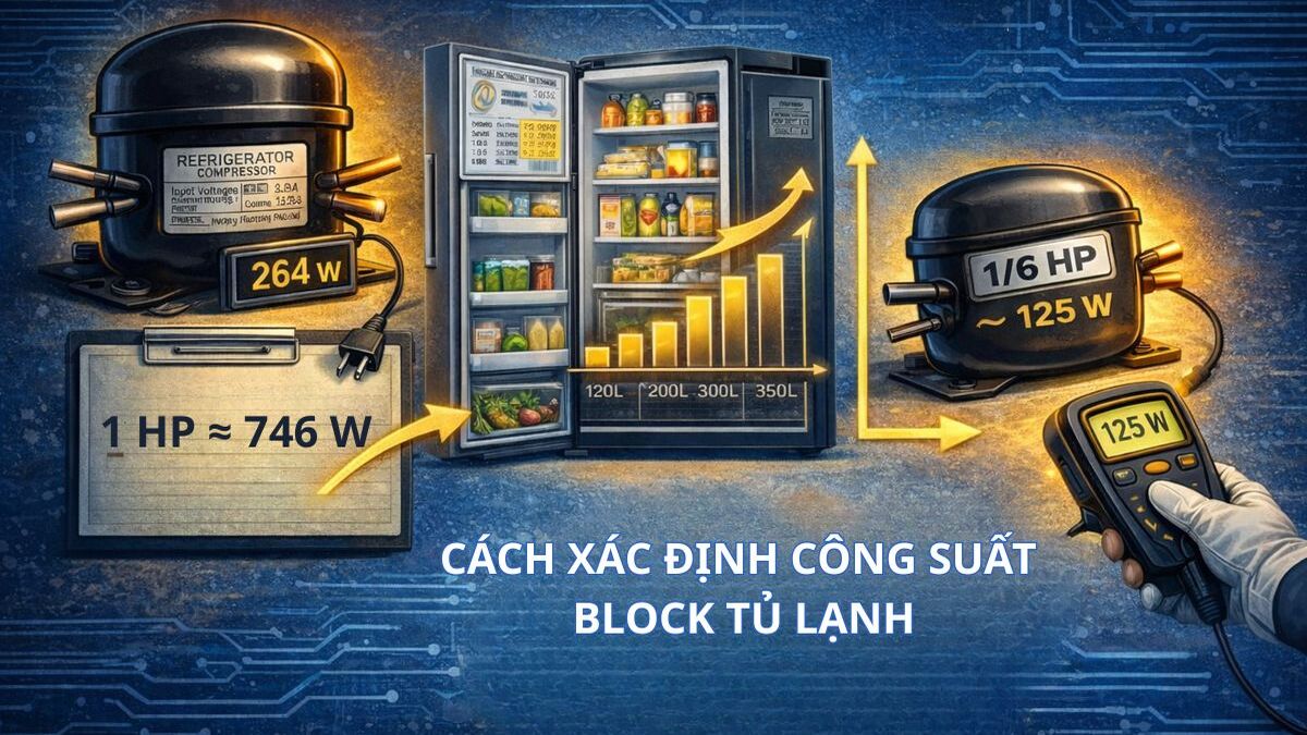 Cách xác định công suất block tủ lạnh chính xác, hiệu quả